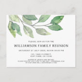 ファミリー懇親会 モダン インビテーションポストカード (正面)