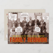 ファミリー懇親会 |古おもしろいい写真 ポストカード (正面/裏面)