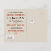 ファミリー懇親会 |古おもしろいい写真 ポストカード (裏面)