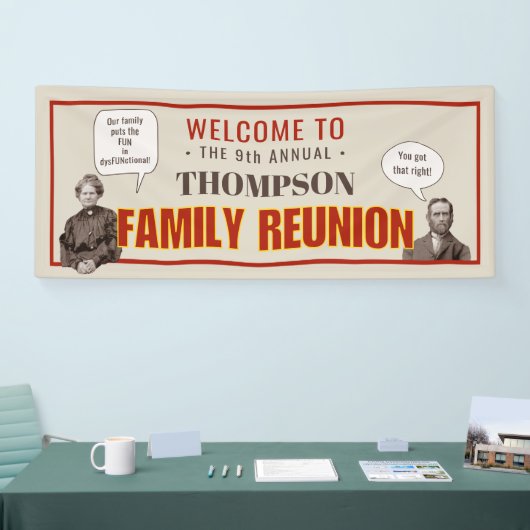 ファミリー懇親会 | 図表番号のおもしろい写真 横断幕 (トレードショー)