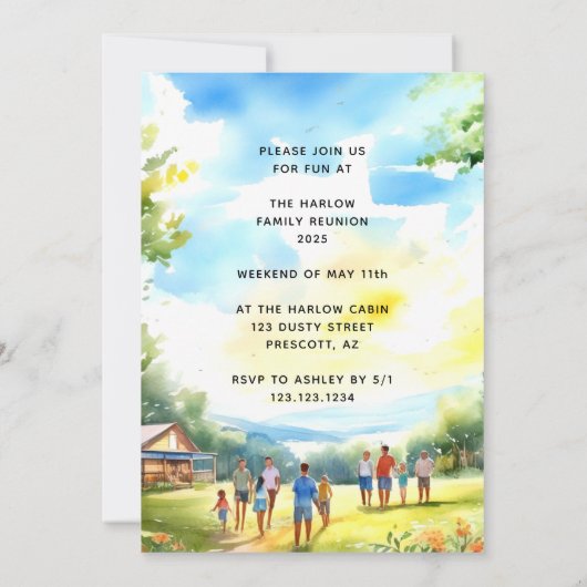 ファミリー懇親会 招待状 (裏面)