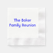 「ファミリー懇親会」紙ナプキンス 縁ありカクテルナプキン (正面)