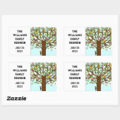 ファミリー懇親会 長方形シール (シート)