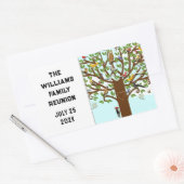 ファミリー懇親会 長方形シール (封筒)