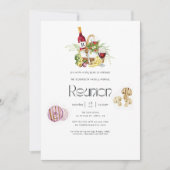 ファミリー懇親会BBQピクニックモノグラム 招待状 (正面)