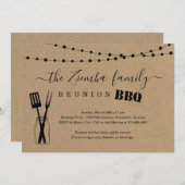 ファミリー懇親会BBQ招待状 招待状 (正面/裏面)
