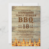 ファミリー懇親会BBQ素朴ウッドフレイズ 招待状 (正面)