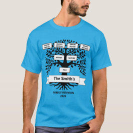 ファミリー懇親会Tシャツとカスタムファミリーツリー Tシャツ