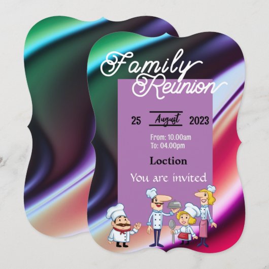 ファミリー招待状 招待状 (正面/裏面)