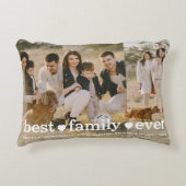 ファミリー文字最高のオーバーレイファミリーフォトコラージュ アクセントクッション (正面)