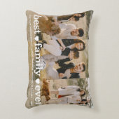 ファミリー文字最高のオーバーレイファミリーフォトコラージュ アクセントクッション (正面(垂直))