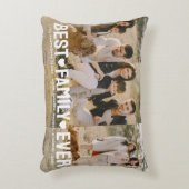 ファミリー文字最高のオーバーレイファミリーフォトコラージュ アクセントクッション (正面(垂直))