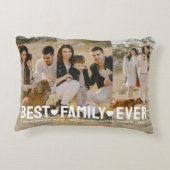 ファミリー文字最高のオーバーレイファミリーフォトコラージュ アクセントクッション (裏面)