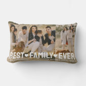 ファミリー文字最高のオーバーレイファミリーフォトコラージュ ランバークッション (正面)