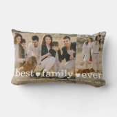 ファミリー文字最高のオーバーレイファミリーフォトコラージュ ランバークッション (裏面)