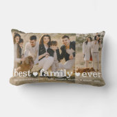 ファミリー文字最高のオーバーレイファミリーフォトコラージュ ランバークッション (正面)