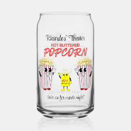 ファミリー映画館おもしろいポップコーンマスコッツ ガラス缶