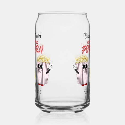 ファミリー映画館おもしろいポップコーンマスコッツ ガラス缶 (左)