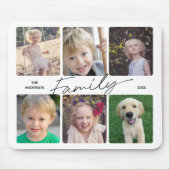 ファミリー書道6フォトコラージマウスパッド マウスパッド (正面)
