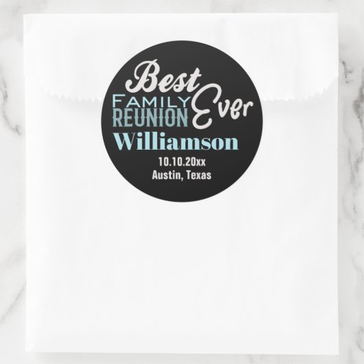 ファミリー最高の懇親会エバーギャザリング ラウンドシール (バッグ)