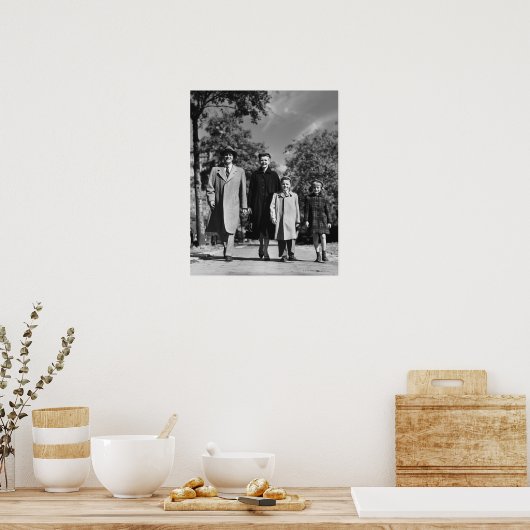 ファミリー歩く ポスター (キッチン)