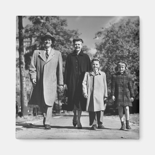 ファミリー歩く マグネット (正面)