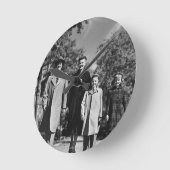 ファミリー歩く ラウンド壁時計 (傾斜)