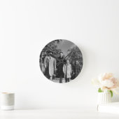 ファミリー歩く ラウンド壁時計 (ホーム)