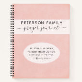 ファミリー祈りの言葉ジャーナルパーソナライズされた赤面ノート ノートブック (正面)