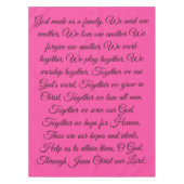 ファミリー祈りの言葉テーブルクロス テーブルクロス (正面)