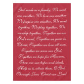 ファミリー祈りの言葉 テーブルクロス (正面)