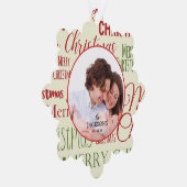 ファミリー紙オーナメントクリスマスカード オーナメントカード (右)