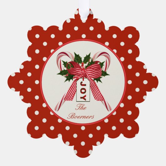 ファミリー紙オーナメントクリスマスカード オーナメントカード (裏面)