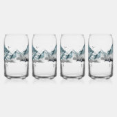 ファミリー素朴キャビンマウンテンパインツリーフォレスト ガラス缶 (右)