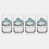 ファミリー素朴キャビンマウンテンパインツリーフォレスト ガラス缶 (正面)