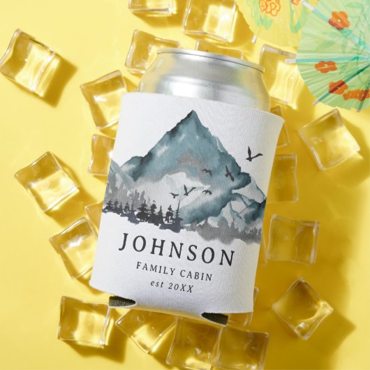 ファミリー素朴キャビンマウンテンパインツリーフォレスト 缶クーラー (インサイチュ 夏)