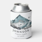 ファミリー素朴キャビンマウンテンパインツリーフォレスト 缶クーラー (缶正面)