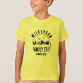 ファミリー素朴トリップキャビンウッズレトロ Tシャツ (正面)