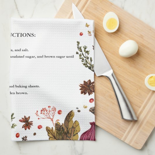 ファミリー素朴レシピキープサクアート キッチンタオル (四つ折り)