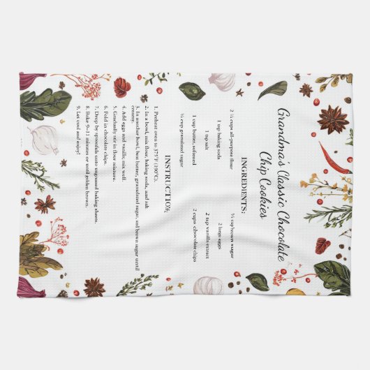 ファミリー素朴レシピキープサクアート キッチンタオル (横)