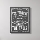 ファミリー素朴引用文白黒ヴィンテージシャルボード キャンバスプリント (正面)