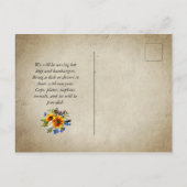 ファミリー素朴懇親会ひまわりツリースライス インビテーションポストカード (裏面)