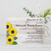 ファミリー素朴懇親会ひまわり招待状 招待状 (スタンド正面)