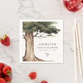 ファミリー素朴懇親会ピクニックヴィンテージツリー スタンダードカクテルナプキン (インサイチュ)