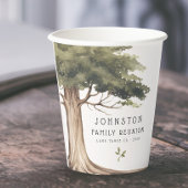 ファミリー素朴懇親会ピクニックヴィンテージツリー 紙コップ