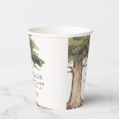 ファミリー素朴懇親会ピクニックヴィンテージツリー 紙コップ (右)