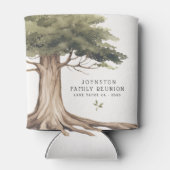 ファミリー素朴懇親会ピクニックヴィンテージツリー 缶クーラー (裏面)