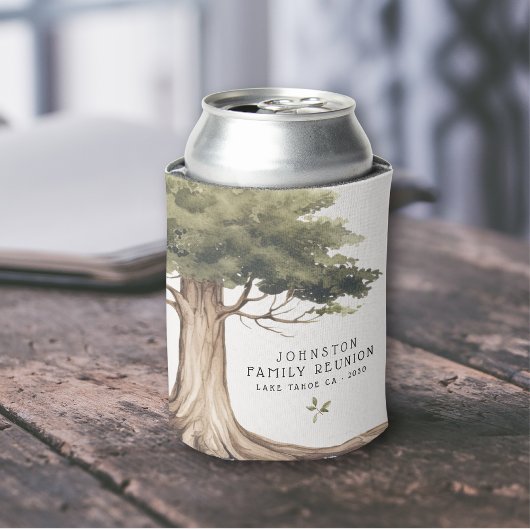 ファミリー素朴懇親会ピクニックヴィンテージツリー 缶クーラー