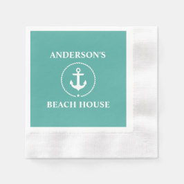 ファミリー航海のネームビーチハウスカクテル 縁ありカクテルナプキン