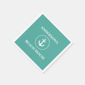 ファミリー航海のネームビーチハウス スタンダードカクテルナプキン (角)